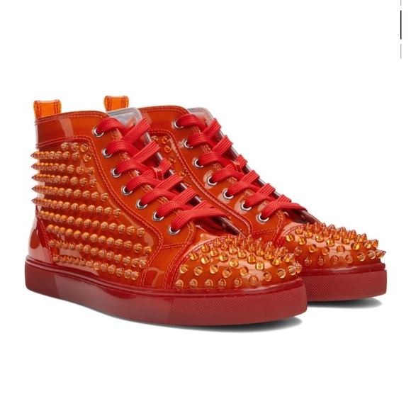 Christian Louboutin Orange High Top - Picture 1 of 2